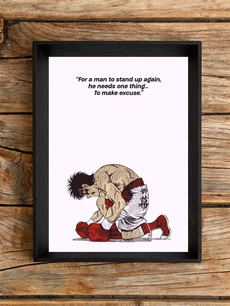 Hajime No Ippo Quotes Anime Poster Çerçevesiz Yüksek Kalite Anime Duvar ...