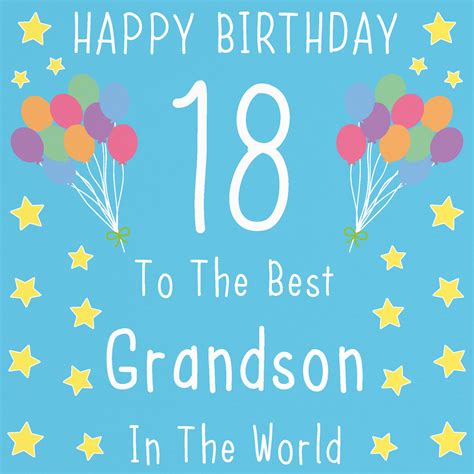 Grandson 18th Birthday Card Happy Birthday 18 To The | Etsy