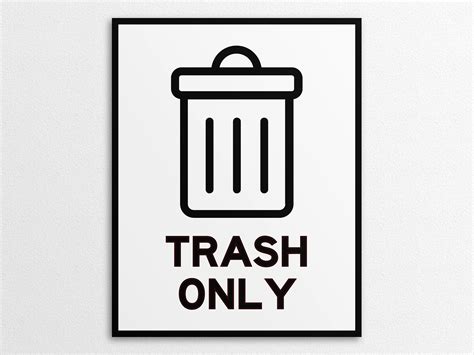 Trash Sign Printable