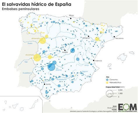 El mapa de los embalses de España - Mapas de El Orden Mundial - EOM