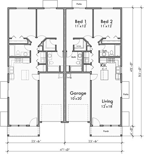 Two Bedroom Duplex House Plan | Psoriasisguru.com