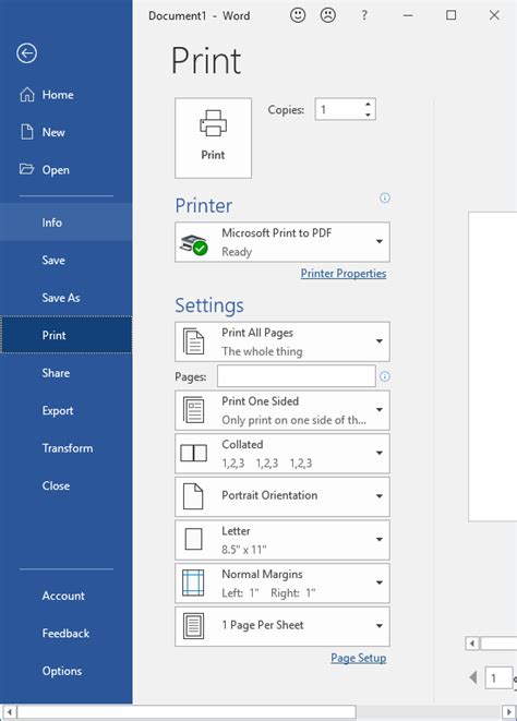 Collating Copies (Microsoft Word)