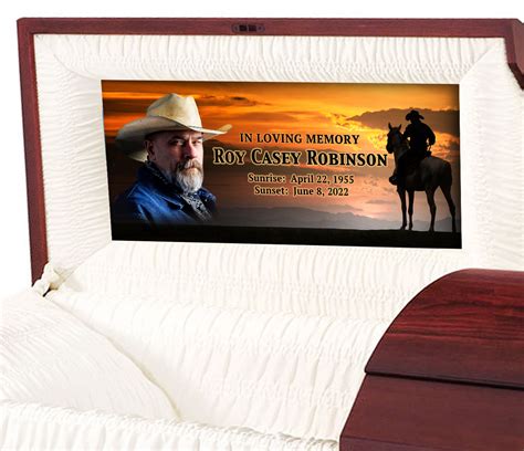 Western Cowboy Custom Casket Panel Insert – The Funeral Program Site