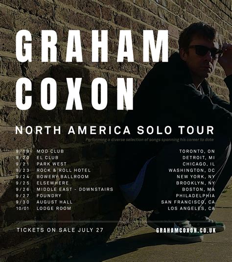 Blur's Graham Coxon announces first-ever North American solo tour