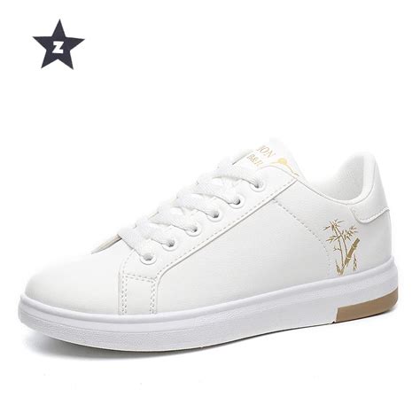 Z women sport shoes white trend shoes girls fashion casual low help waterproof lace up tennis ...