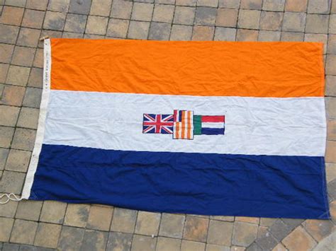 Other Militaria - Old South African Flag made by Canvas workers in 1966 - 180cm x 120cm - as per ...