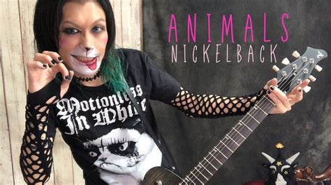 Animals - Nickelback /guitar cover 【歌詞/和訳】 - YouTube