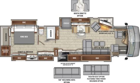 Luxury Small Motorhome Floorplans / Jayco 383FKWS | 2020 NORTH POINT ...