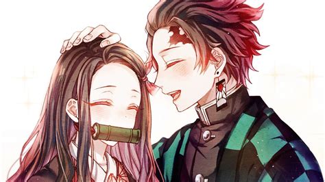 tanjiro kamado and nezuko kamado siblings - demon slayer wallpaper # ...