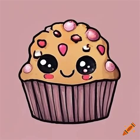 Kawaii muffin drawing on Craiyon