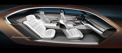 Volkswagen C Coupe GTE Concept Interior Design Sketch Render | Car ...