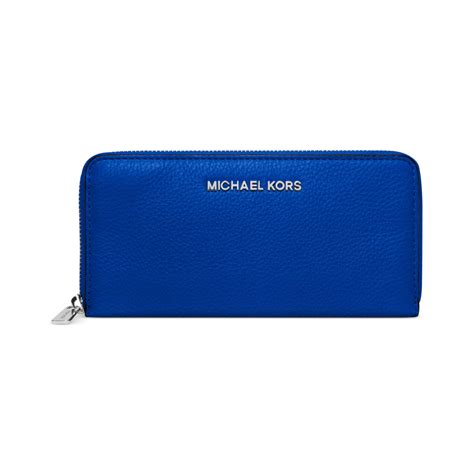 Michael Kors Bedford Zip Around Continental Wallet in Blue | Lyst