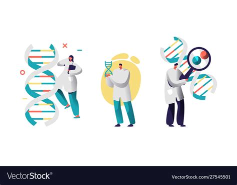 Medicine technology genetic testing with app Vector Image