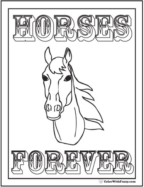 Horse Head Coloring Pages