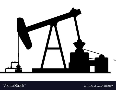 Oil pump silhouette Royalty Free Vector Image - VectorStock