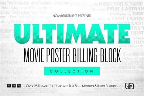 Ultimate Billing Block Collection | Template design, Marketing brochure, Film poster design