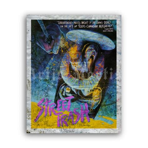 Printable Street Trash 1987 horror black comedy b-movie poster