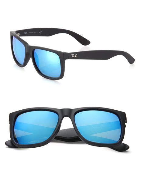 Ray-ban Boyfriend Mirrored Wayfarer Sunglasses in Blue for Men | Lyst