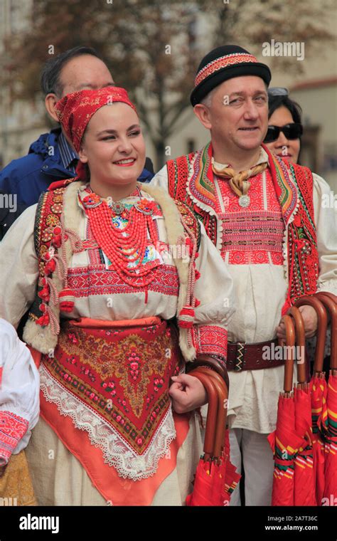 Croatia, Zagreb, people in traditional dress Stock Photo - Alamy