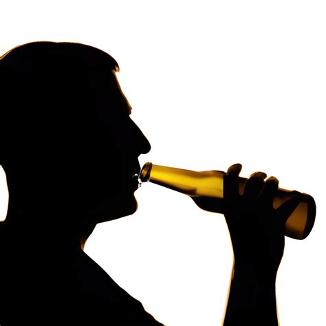 Man Drinking Beer Silhouette · Creative Fabrica