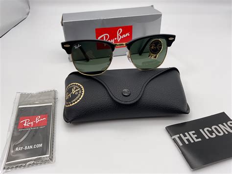 Ray-Ban RB3016 Clubmaster Classic Sunglasses Black/ Green Classic 49mm – Shade Review Store