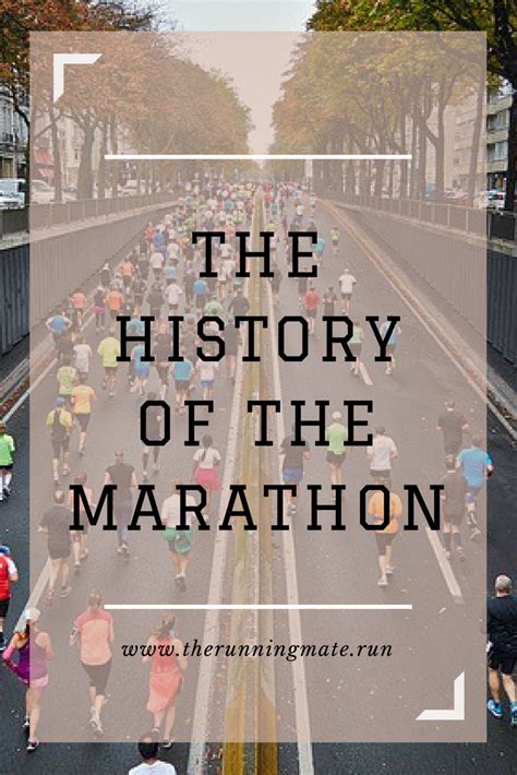 The History Of The Marathon | the running mate | running advice | Long ...