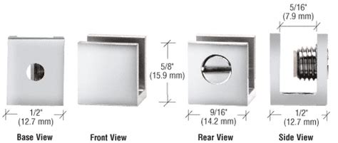 CRL Set Screw Clamps for 3/16" to 1/4" Glass