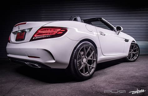 Anthracite PUR Wheels Adorning White Convertible Mercedes SLC Class ...