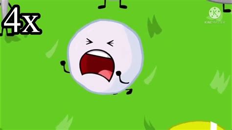 BFDI Snowball Screaming In 99999999x Speed - YouTube