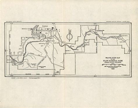 Travel Guide Map of the Platt National Park - Art Source International