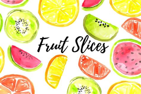 Summer Fruit Slice Clipart | Fruit slice, Clip art, Fruit clipart