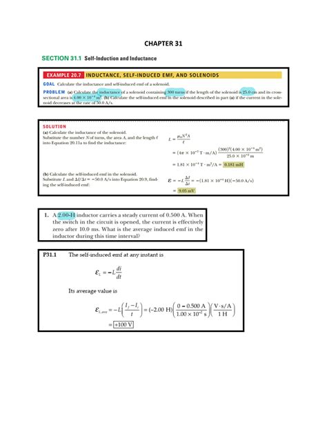 SOLUTION: Examples compilation ch 31 inductance - Studypool