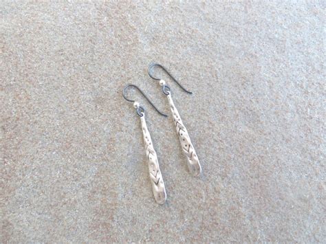 Southwest Earrings Southwestern Earrings Hammered Silver Earrings Aztec Earrings Southwest ...