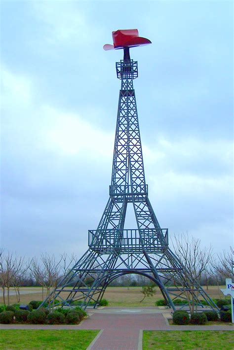 Big Red Cowboy Hat atop the Eiffel Tower | Paris, Texas is h… | Flickr