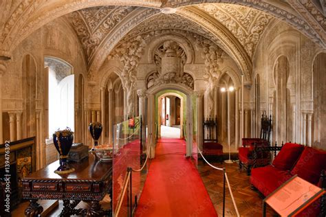 Interior of Pena National Palace, Sintra, Portugal Stock Photo | Adobe ...