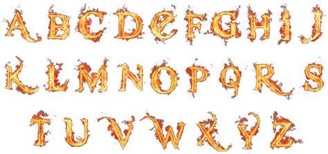 Flaming Alphabet (PSD) | Official PSDs