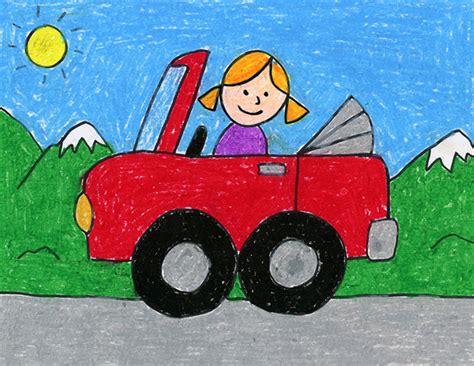 Draw a Cute Car · Art Projects for Kids