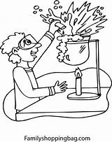 Science Experiment Coloring Page sketch template