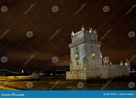 Torre de Belem stock image. Image of night, culture, belem - 24575555