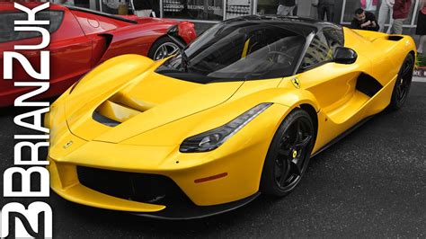 Ferrari LaFerrari - Yellow with Blue Carbon Fiber - YouTube