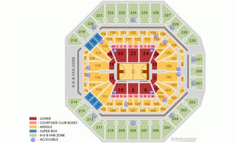 Att Center Spurs Seating Chart - Center Seating Chart