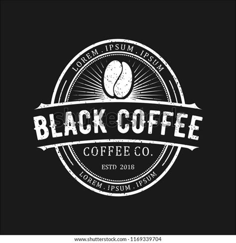 Black Coffee Vintage Logo Design Stock Vector (Royalty Free) 1169339704 ...