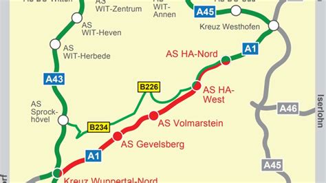 Umleitungsstrecken Autobahn Karte