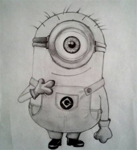 Original of my minion drawing | Minion dibujo, Pinturas, Dibujos sencillos