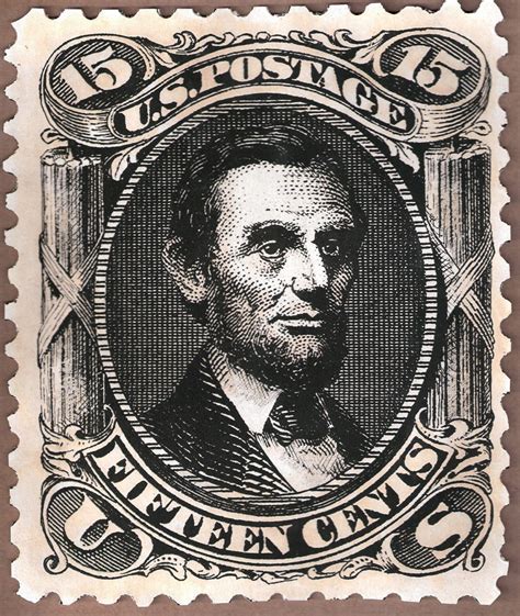 Abraham Lincoln portrait US Postage Stamp. artwork limited