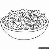 Salad Clipart Clip Fruit Coloring Drawing Pages Line Kids Cliparts Bowl  sketch template