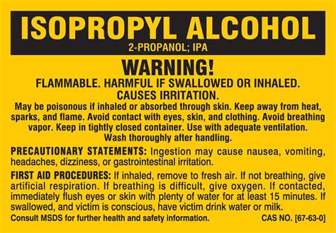 Safety Talks – Isopropyl Alcohol – KHA Online-SDS Management