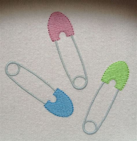 Instant Download Diaper Pins Embroidery Design - Etsy