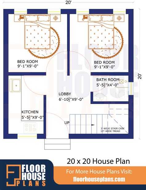 20 x 20 House Plan 2bhk 400 Square Feet House Plan Design