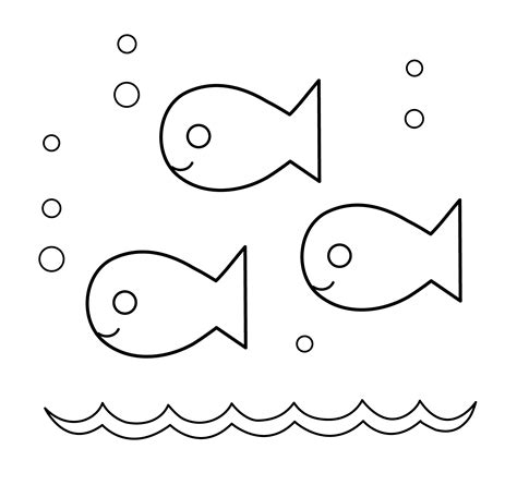 Gambar Cute Fishies Coloring Page Free Clip Art Simple Pages di Rebanas - Rebanas